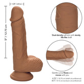 Dildo Dual Density Silicone Stud 5"- Brown - Cake Sex Shop 2